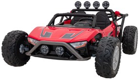 Carro elétrico para Crianças 2 Lugares Buggy Racing 5 24V Rodas Espuma EVA, assento couro ecológico Vermelho