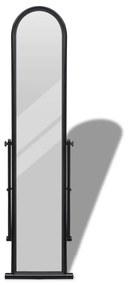 240579 Free Standing Floor Mirror Full Length Rectangular Black