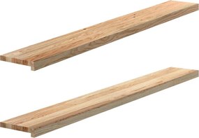 vidaXL Soleiras da janela 2 pcs 160x20x2cm carvalho maciço não tratado
