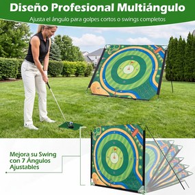 Conjunto de Golfe Infantil, 181 x 255 x 125 cm, Ângulo Ajustável em 7 Posições, Verde