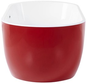 Banheira autónoma em acrílico vermelho 150 x 75 cm NEVIS Beliani