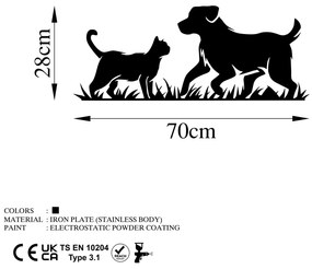Acessório Decorativo de Parede Best Friends – Preto – 27 x 70 cm