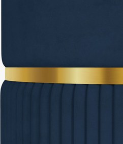 Puff Redondo com Arrumação – Bergen – Ø36x44 cm – Azul Escuro