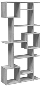 Estante 92x29x188 cm derivados de madeira cinzento sonoma