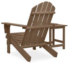 Cadeira de jardim Adirondack com mesa madeira de abeto castanho