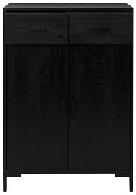 Sapateira 75x40x110 cm pinho maciço preto