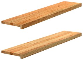 Soleiras da janela 2 pcs 120x25x2 cm carvalho castanho-claro