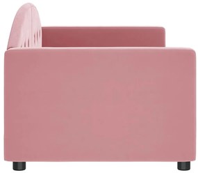 Sofá-cama 80x200 cm veludo rosa