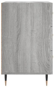 Mesa de cabeceira 40x40x66 cm derivados madeira cinzento sonoma