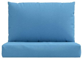 Almofadões de paletes 2 pcs mesclado tecido azul