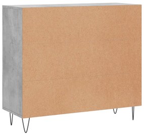 Aparador 90x34x80 cm madeira processada cinza cimento
