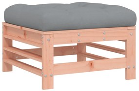 7 pcs conj. lounge jardim com almofadões madeira douglas maciça