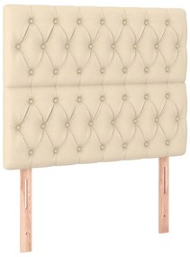 Cama com molas/colchão 120x200 cm tecido cor creme