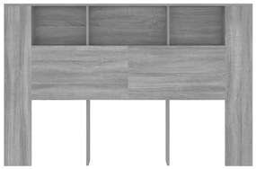 Armário de cabeceira 160x18,5x104,5 cm sonoma cinzento