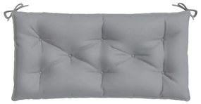 Almofadão p/ banco de jardim 110x50x7cm tecido oxford cinza