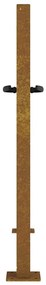 Portão de jardim 105x80 cm aço corten design quadrados