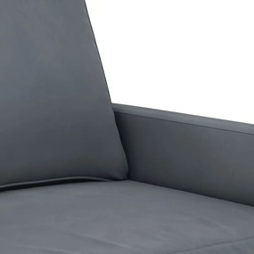 4 pcs conjunto de sofás veludo cinzento-escuro