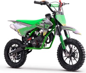 MINI MOTO Crianças MINICROSS gasolina DORADO MD3 49cc 2T 10/10" Com Limitador Velocidade Verde