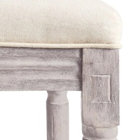 Bancos de bar 2 pcs linho branco