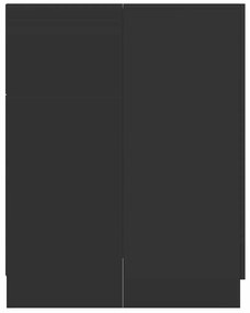 Armário para máquina de lavar roupa 71x71,5x91,5 cm preto