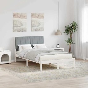 vidaXL Estrutura da Cama com cabeceira Branco 120 x 200 cm