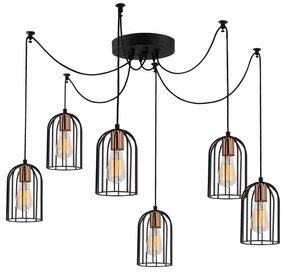 Candeeiro Chandelier Pamukkale – Preto e Bronze – 134 x 111 cm