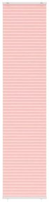 vidaXL Rosa Plissada Cega 50x200 cm Largura Tecido 49,4 cm Poliéster
