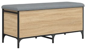 Banco arrumação 102x42x45 cm derivados madeira carvalho sonoma