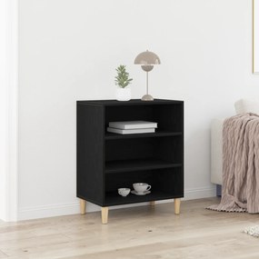 Aparador vidaXL Preto Carvalho 57x35x70 cm Madeira de Engenharia