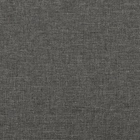 Cama box spring c/ colchão e LED 120x190 cm tecido cinza-escuro