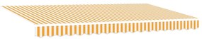 Toldo Retrátil Amarelo e Branco 400x200 cm 400 x 200 cm 4 x 2 m