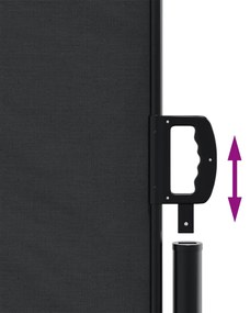 Toldo lateral retrátil 160x1000 cm preto