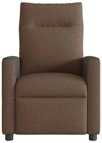Poltrona de massagens reclinável tecido castanho
