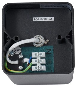 Foco de superfície de design preto GU10 70mm giratório e inclinável - Vox