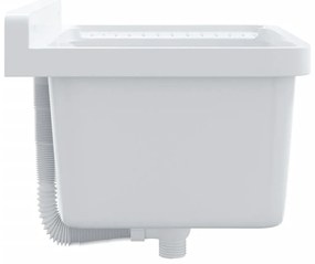 Lavatório de parede 50x35x24 cm resina branco