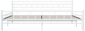 Estrutura de cama 200x200 cm metal branco