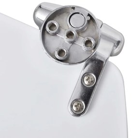 Assento de sanita com tampa de fecho suave MDF branco