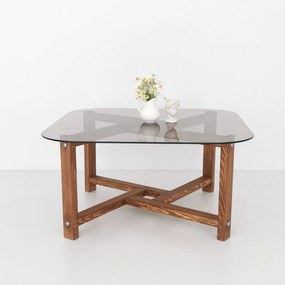 Mesa de Café Zen - Cor Carvalho - 80x40x80cm