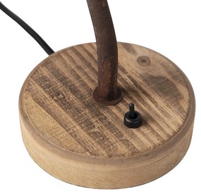 Candeeiro de mesa rústico castanho ferrugem - Rax