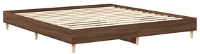Estrutura cama sem colchão 200x200 cm carvalho castanho