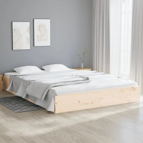 Estrutura de cama sem colchão 140x200 cm madeira maciça