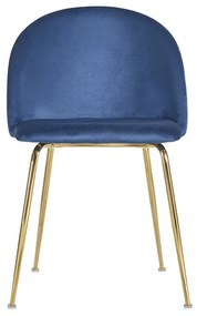 Cadeira Golden Dalnia Veludo - Azul