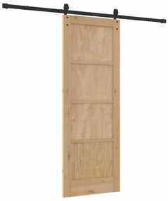 Porta Deslizante com Hardware 'ORKDAL'em Madeira Sólida de Pinus.