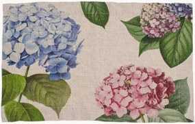Individuais de mesa em linho Hydrangea, conjunto de 2