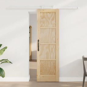Porta Deslizante da vidaXL com Conjunto de Hardware 'ORKDAL'Madeira Só