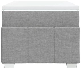Cama com molas/colchão 90x200 cm tecido cinza-claro