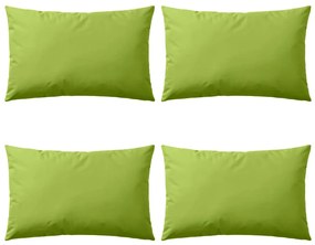 132293 vidaXL Almofadas para exterior 4 pcs 60x40 cm verde maçã