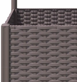 Vaso/floreira jardim c/ treliça 120x120x136 cm PP castanho