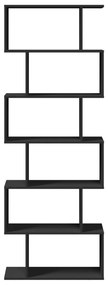 Estante divisória 6 níveis 70x24x193 cm derivados madeira preto