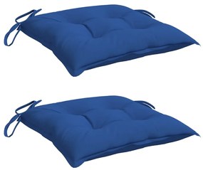 Almofadões de cadeira 2 pcs 40x40x7 cm tecido oxford azul